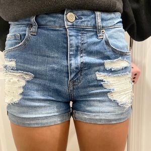 Aeropostale High Waisted Midi Shorts